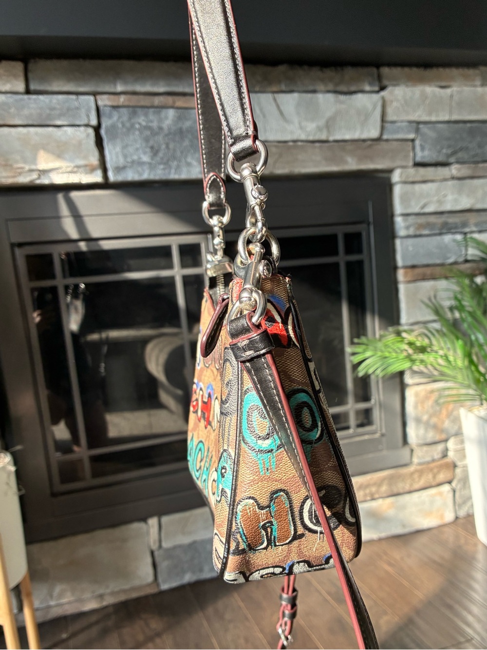 Coach X Mint + Serf Teri Shoulder Crossbody Bag, Graffiti, CM096 - Picture 2 of 14